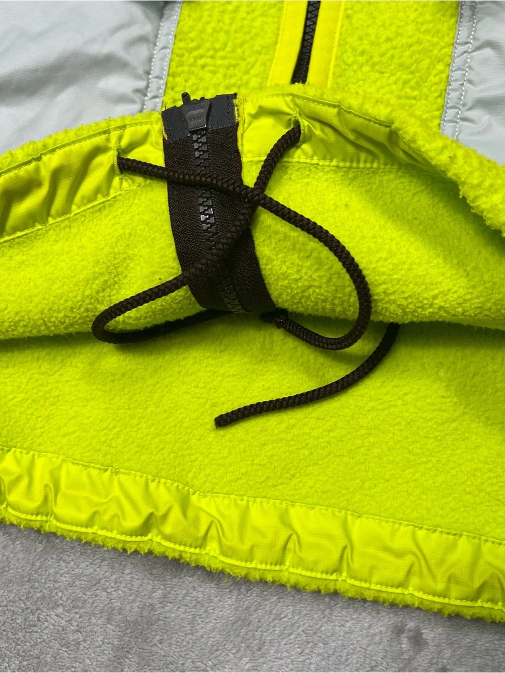 Nike NSW Sherpa Full Zip Fleece Jacket Mens L Volt Green Outdoor DD5021 345